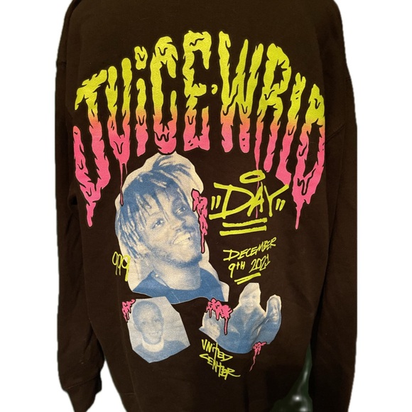 RARE Juice WRLD Day Slime Hoodie Rap 999 Club Dec 9 2021 Chicago United Center M - Picture 4 of 10
